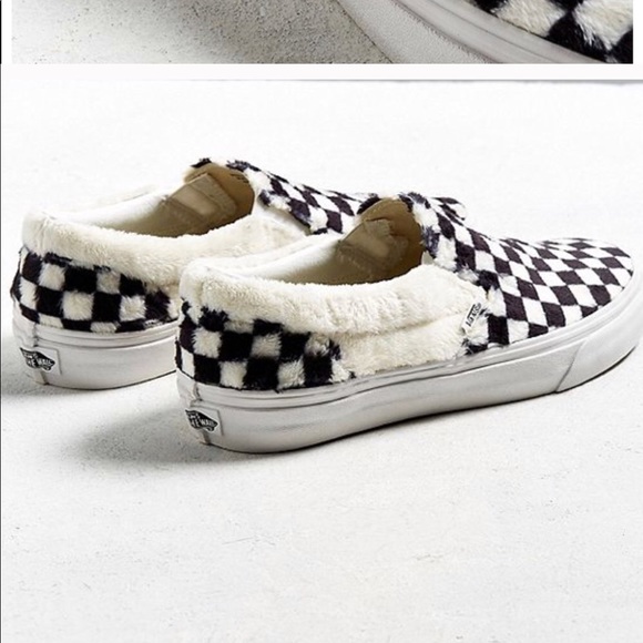 fuzzy checkered vans
